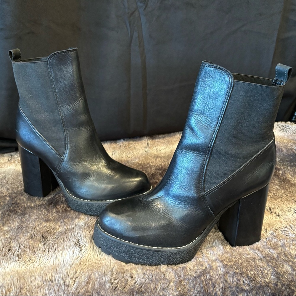 Schutz Billie Platform Leather Boots